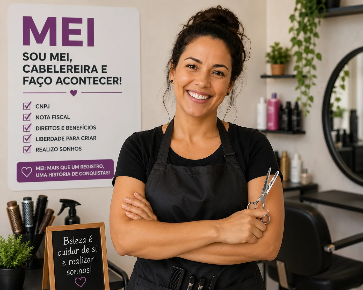 Microempreendedora cabeleireira